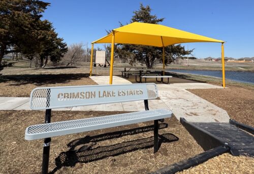 Crimson Lake Estates - custom bench