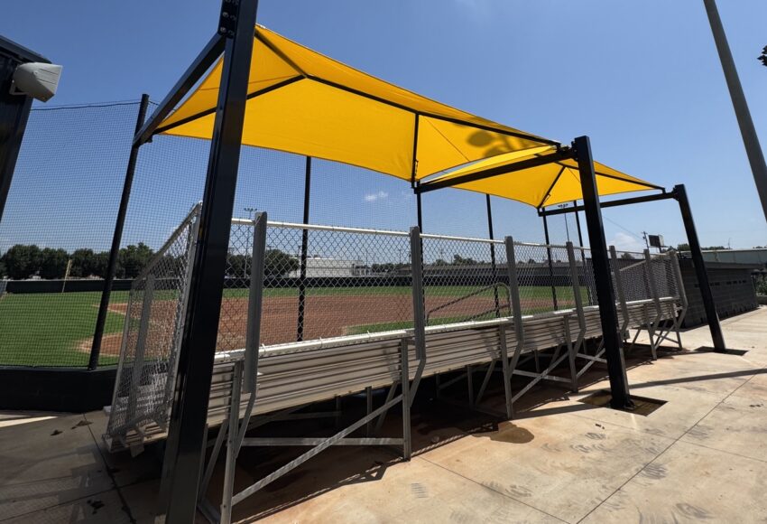 Baseball fields sun shades